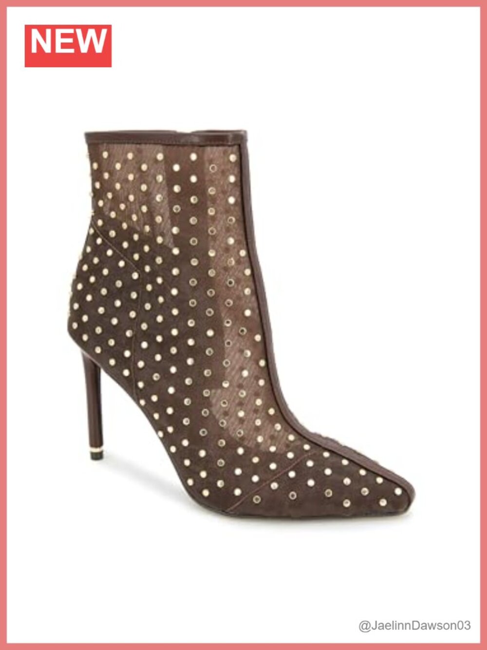 Women's Ankle Boots Stiletto Heel Mesh Fashion Boots Zip Closure